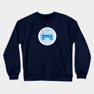 Map Design - Rhode Island Narragansett Beach (Blue) Crewneck Sweatshirt